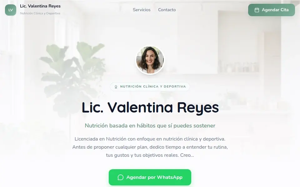 Sitio publicado, ejemplo real creado con IMMED